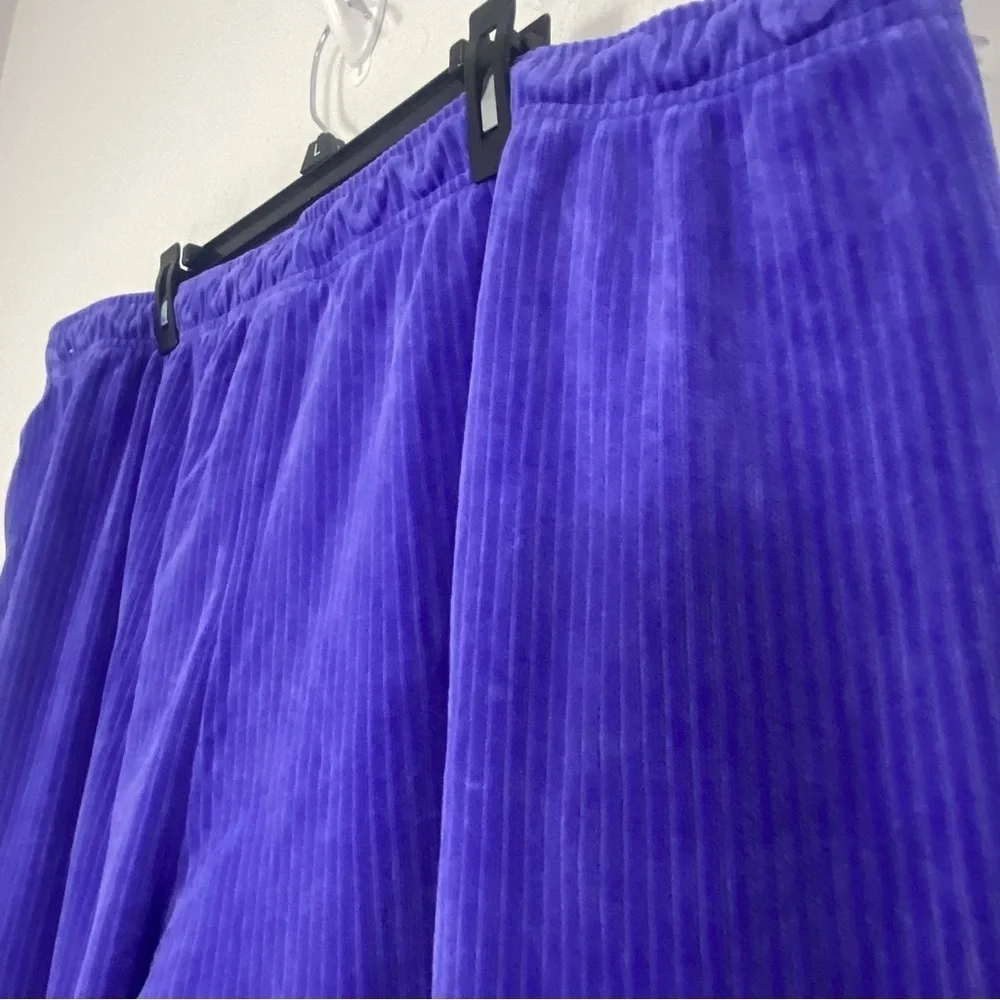 NIKE Sportswear Velour Wide-leg  Pants Joggers Purple 3X Plus Size Relaxed Fit